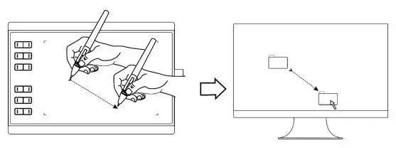 HUIOON Battery-free Pen Tablet - Using the pen move