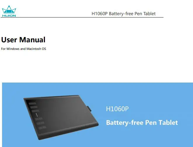 HUIOON Battery-free Pen Tablet