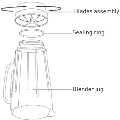 HADEN 75062 Heritage Retro Style 56 Ounce 5 Speed Blender - Sealing ring