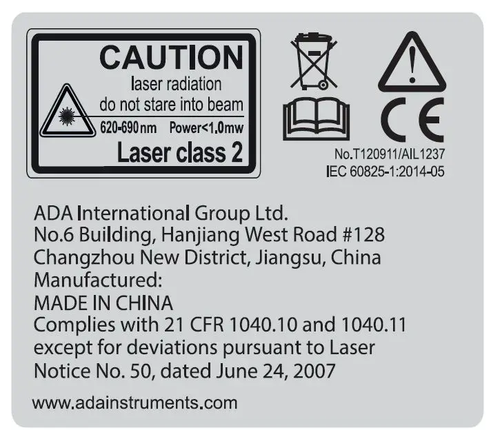 ADA INSTRUMENTS А00545 Cube 3D Line Laser fig5