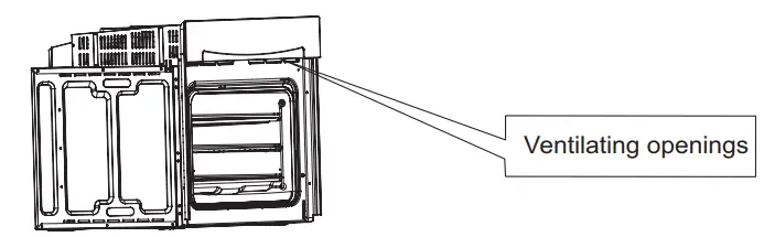 mayer MMDO6M Built-In Electric Oven User Manual - VENTILATING OPENINGS