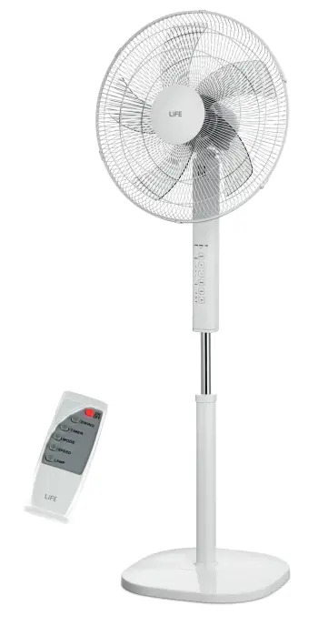 LiFE Mistral Stand Fan with Remote Control 50W