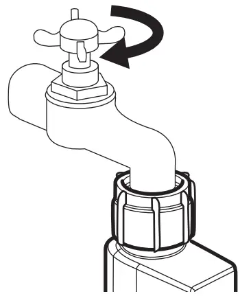 Cleaning the filters of the inlet hose