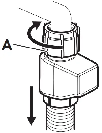 Cleaning the filters of the inlet hose