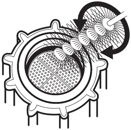 Cleaning the filters of the inlet hose