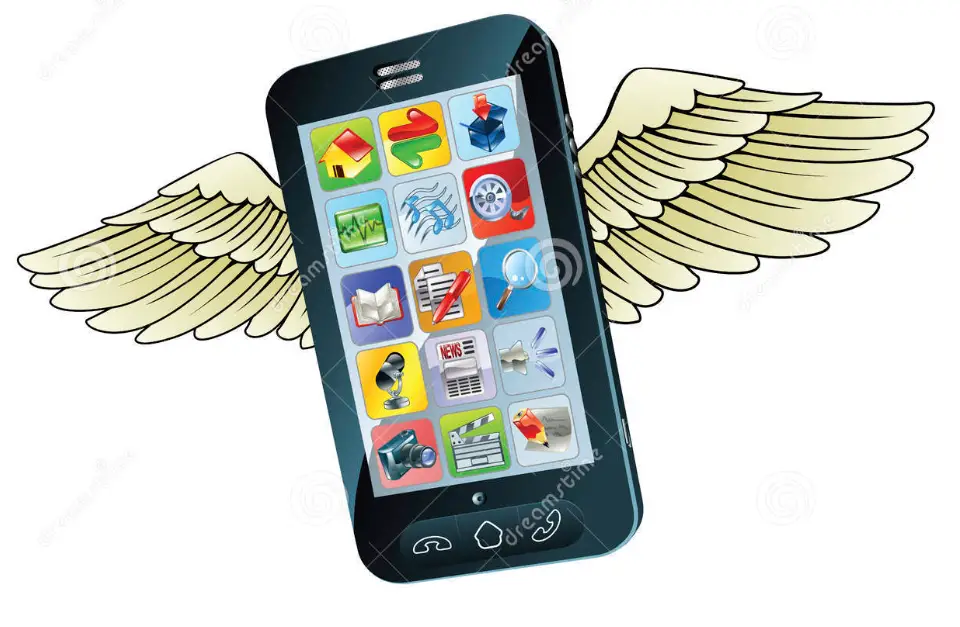 Dreamstime-Angel-Smart-Mobile-Phone