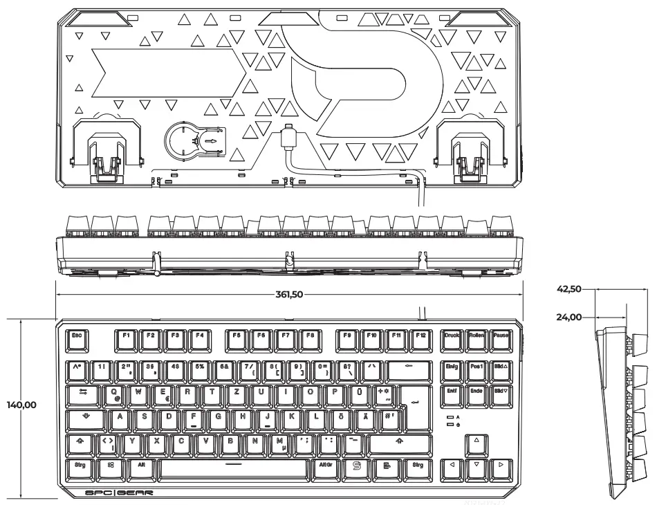 SPC GEAR GK630K Wireless Keyboard - fig1