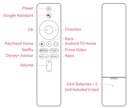 Redmi L65M6 RA Smart HD TV - remote contro