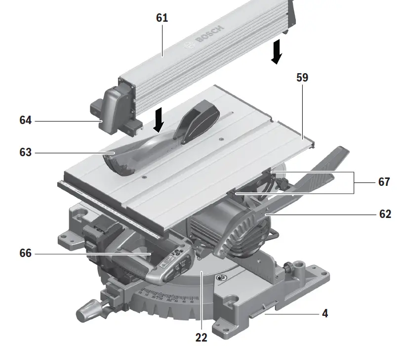 BOSCH GTM 12 JL Professional Combination Saw 13
