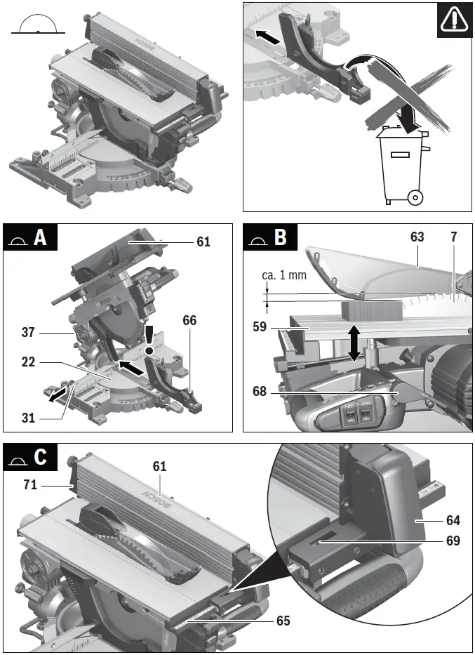 BOSCH GTM 12 JL Professional Combination Saw 26