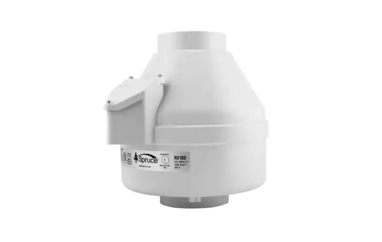 Spruce Rv Series Rv100 100 Cfm 4 Inch Inlet And Outlet Inline Ventilation Fan Instruction Manual