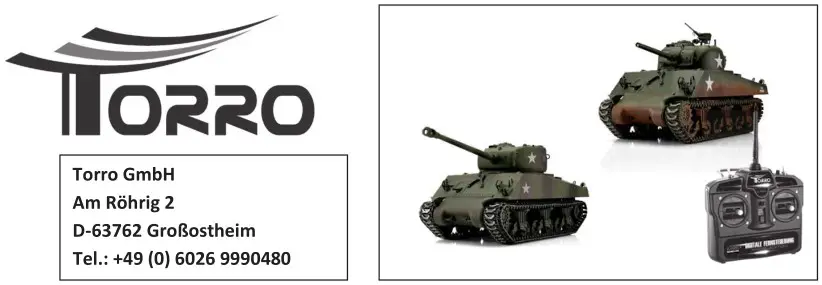 TORRO 1114113065 Radio Controlled Battle Tank Scale