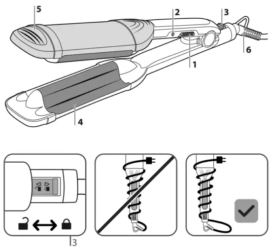 ROWENTA CF3512F0 Fashion Waves Curling Styler - 1
