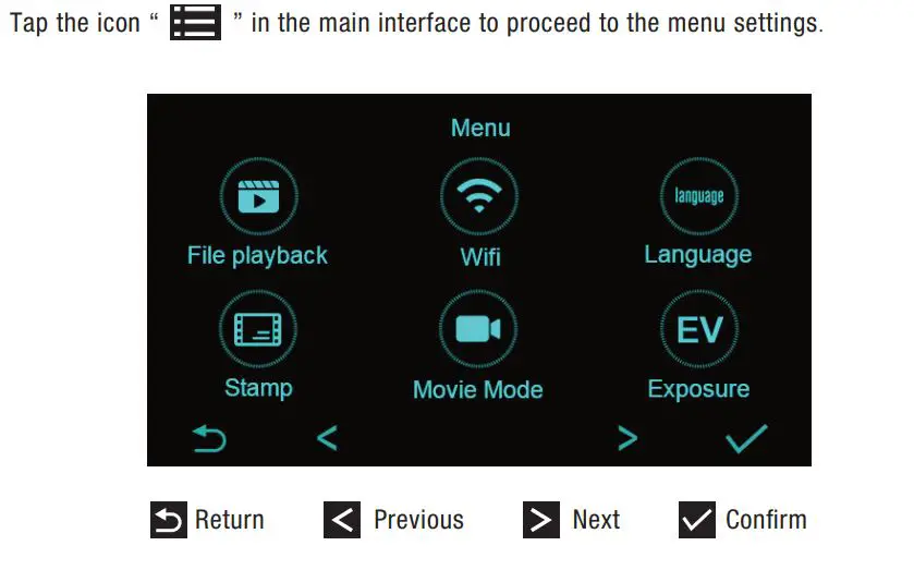 FIG 10 MENU SETTINGS