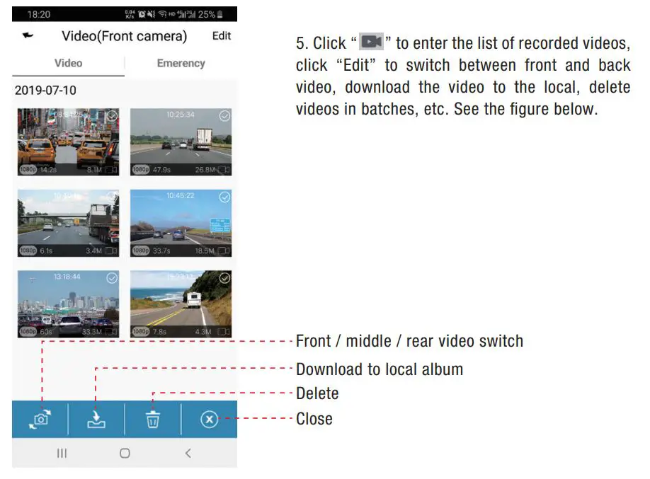 FIG 19 MOBILE PHONE APP CONNECTION AND OPERATION