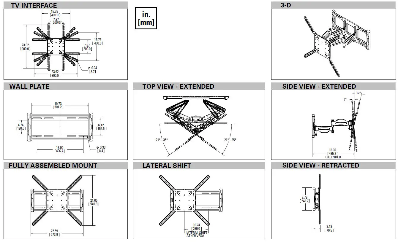 Secura QLF418-B2 TV Wall Mount fig 4