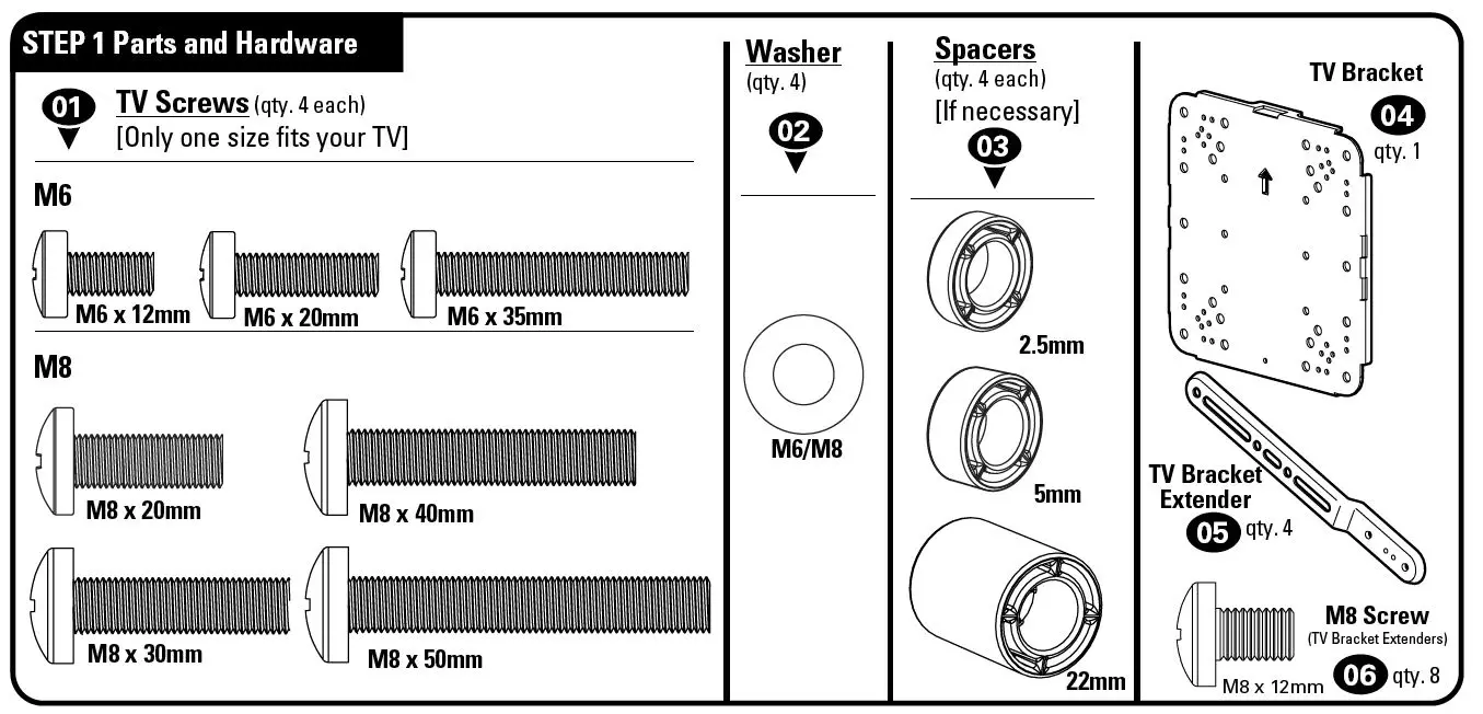 Secura QLF418-B2 TV Wall Mount fig 5
