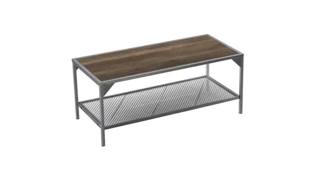 Home Depot 43.3 In Large Walnut Rectangle Mdf Wood Coffee Table User Manual