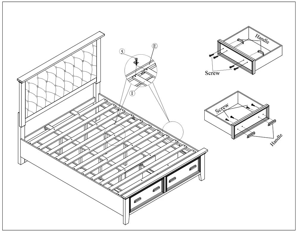 thdstatic Eastern King Platform Storage Bedroom Set Nightstand - fig1