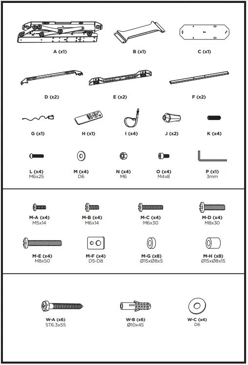 equip-650329-32-Inch-70-Inch-Motorized-TV-Ceiling-Mount-Bracket-fig-1
