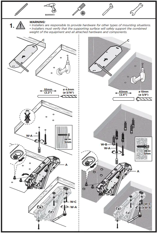 equip-650329-32-Inch-70-Inch-Motorized-TV-Ceiling-Mount-Bracket-fig-2
