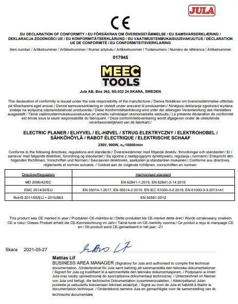 MEEC TOOLS 017945 Electric Planer-fig2