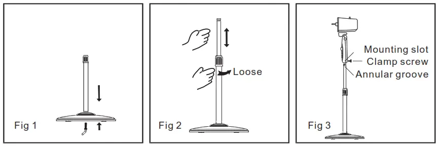 ELBA ESF K1672 16 Inch Stand Fan - ASSEMBLY