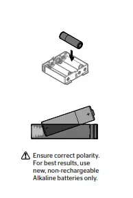 Install 4 AA batteries in the battery pack