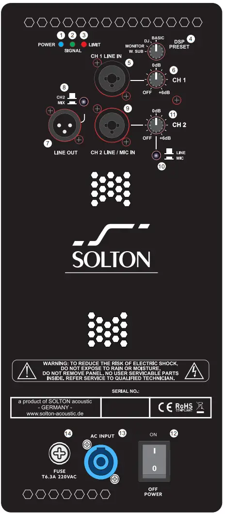 SOLTON AART T 10 A 2 Way High Performance Multipurpose Loudspeaker System - Fig