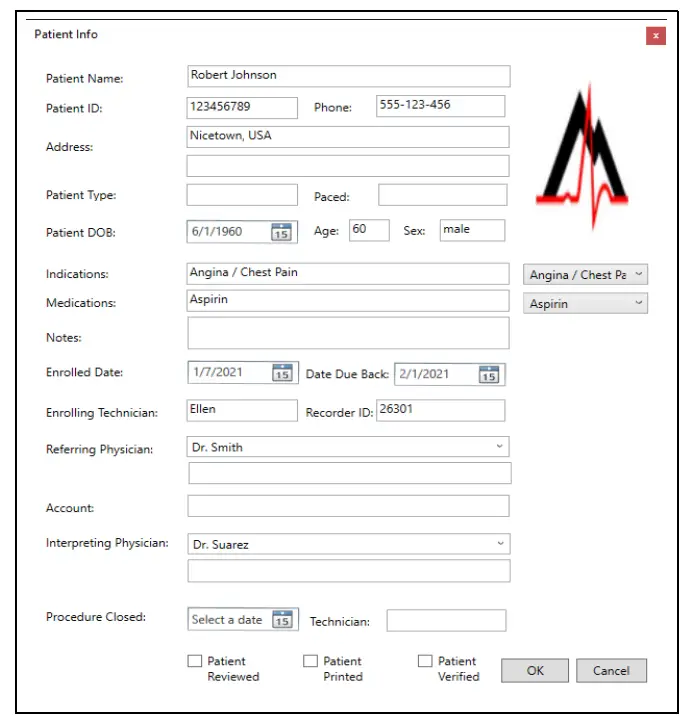 NorthEast Monitoring LX Event Recorders - Patient 1