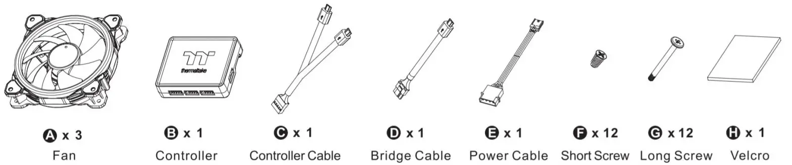 thermaltake Radiator Fan TT Premium - parts