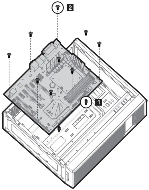 Mounting the motherboard