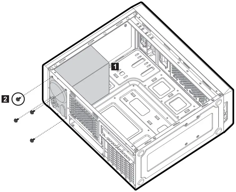 Mounting the power supply