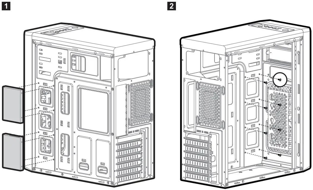 Mounting the 2.5” SSD
