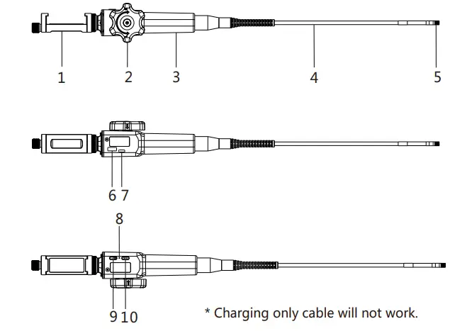 Vividia VA 455 Two Way Articulating Smartphone Borescope - Automotive Bores cope 1