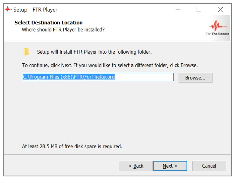 FTR Player 76 - Destination Location