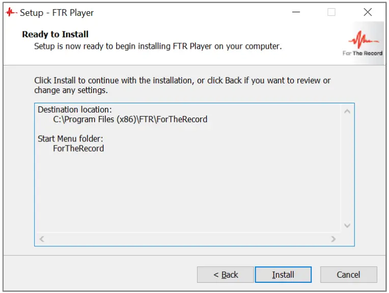 FTR Player 76 - Install