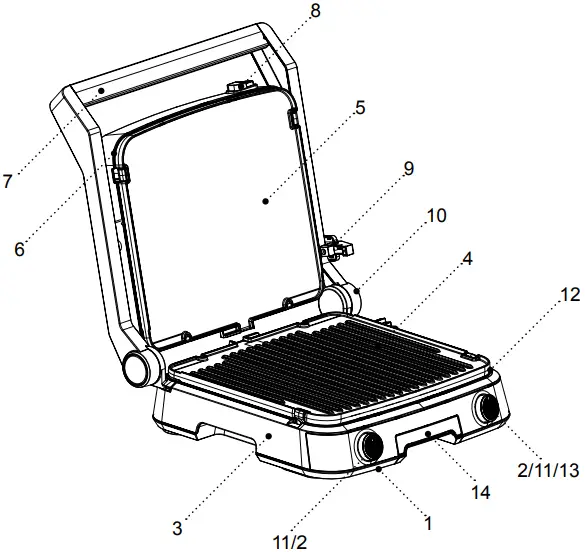 BRAYER BR2001 Electric Grill Press A01