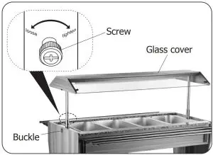 Raise/Lower the glass cover