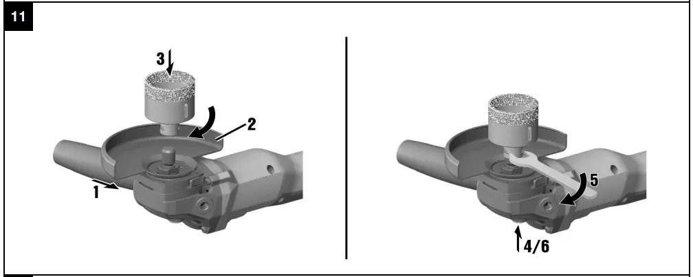 Fitting the core bit