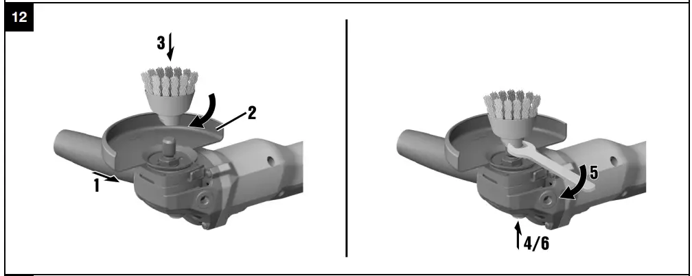Fitting the wire brush