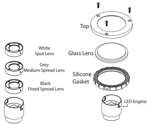 HINKLEY 55702 Well Light - LED Engine