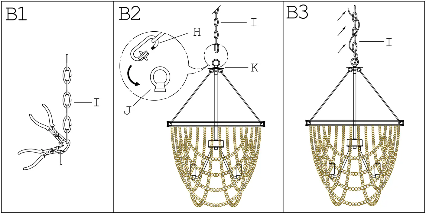 Uolfin 5106246 Ely 4 Light Antique Gold - Figure 8