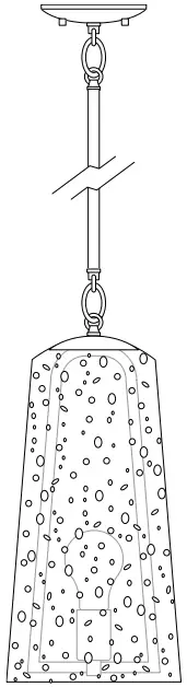 HOME DECORATORS HB3658-05 Modern Black Hanging Pendant Light Fixture-fig1