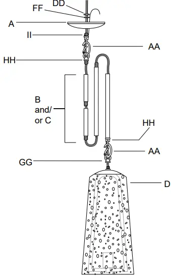 HOME DECORATORS HB3658-05 Modern Black Hanging Pendant Light Fixture-fig6