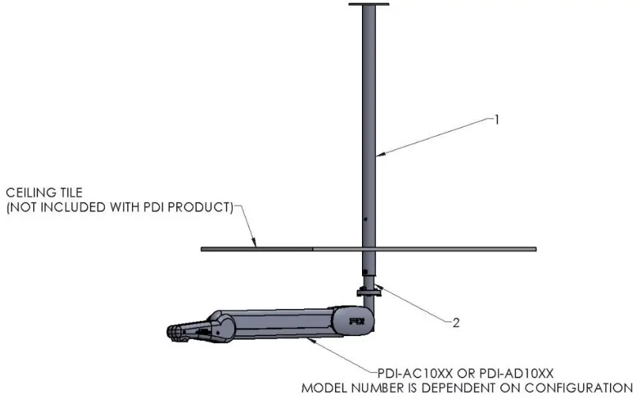 PDi PD196I201R5 1000 Ceiling Mount - fig