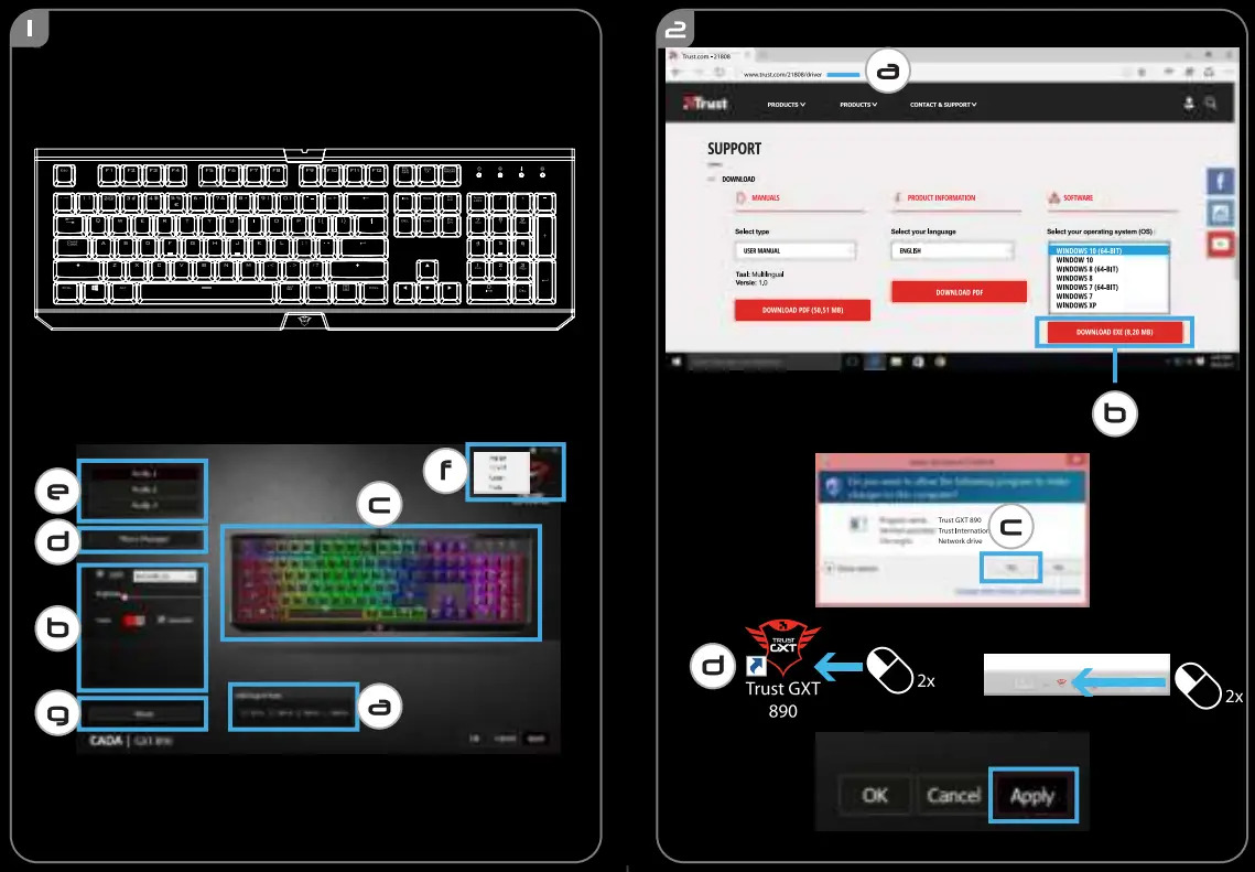 Trust GXT 890 Cada RGB Mechanical Gaming Keyboard - Figure 1