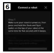 Make sure the robot is on