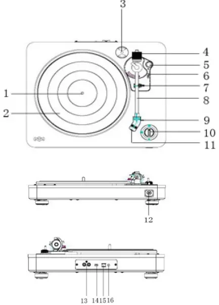MARLEY 346SIUTT Stir It Up Turntable Record Player 02