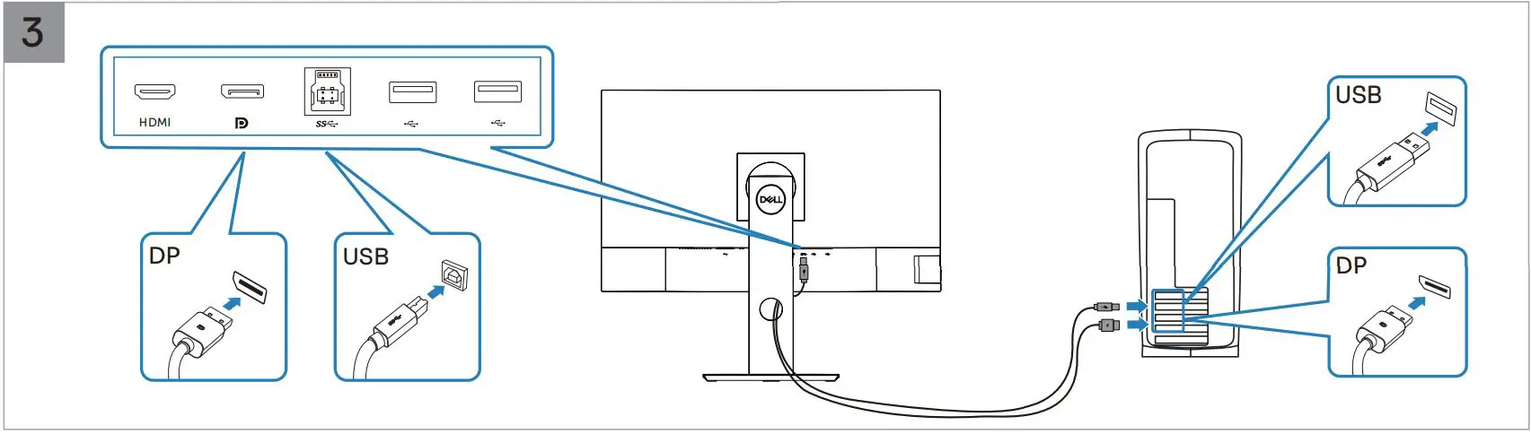 Dell P2421D Monitor User Guide - Installation
